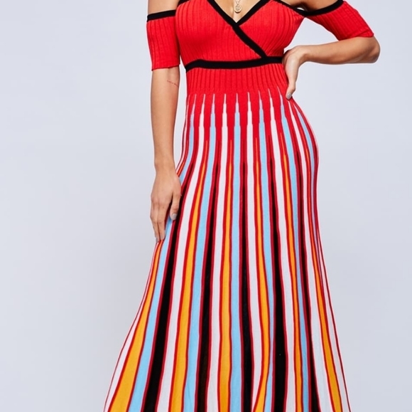 Red Mix Dress - Picture 2 of 4